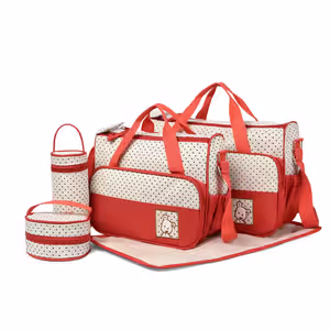 Conjunto de Bolsas de Fraldas 5 em 1 para Maternidade