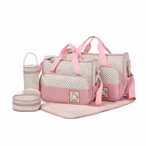 Conjunto de Bolsas de Fraldas 5 em 1 para Maternidade