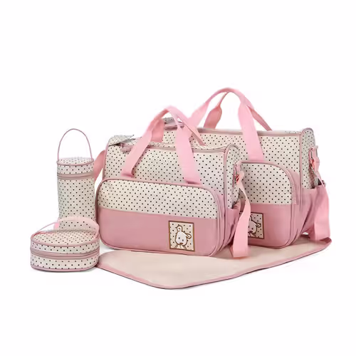 Conjunto de Bolsas de Fraldas 5 em 1 para Maternidade